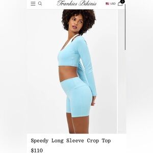 Frankie's Bikinis Sky Blue Activewear Set